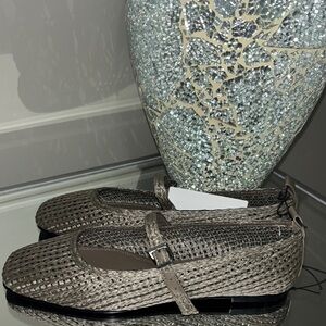 H&M Straw Mary Jane Flats